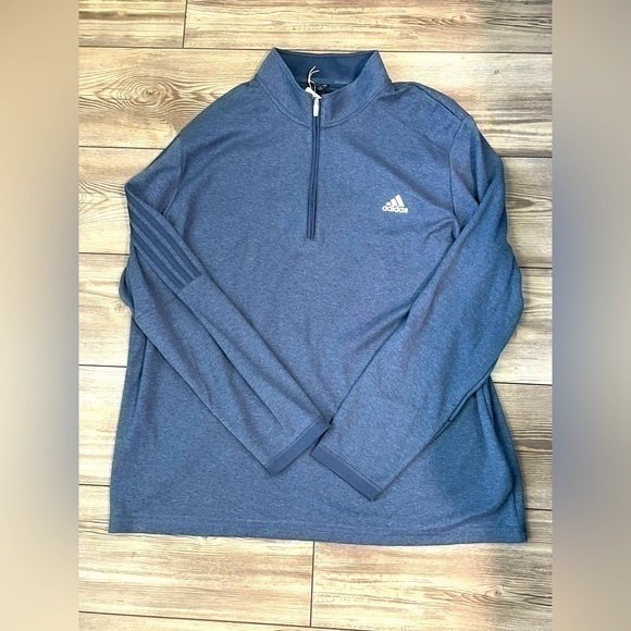adidas Other - Adidas Men's 2XL 3-Stripes 1/4 Zip Pullover Blue NWT